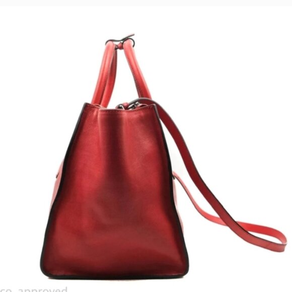 PRADA Glace Twin Pocket Red Tote Bag - Picture 8 of 16